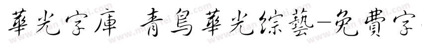 华光字库 青鸟华光综艺字体转换